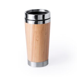 Thermobecher 500 ml aus Bambus mit individueller Werbung
