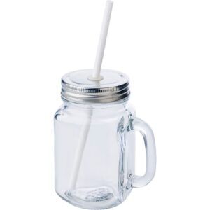 Trinkglas 480 ml mit Strohhalm für Ihr Marketing